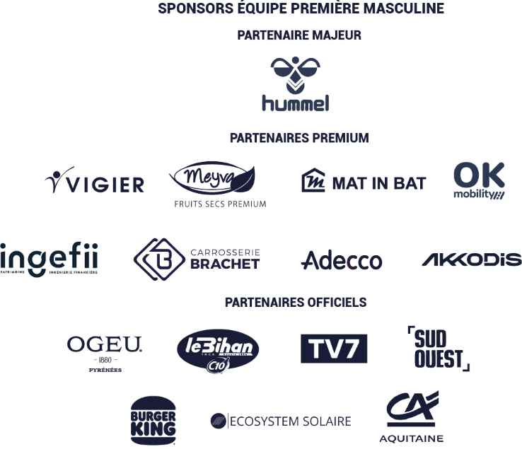 Sponsors équipe première