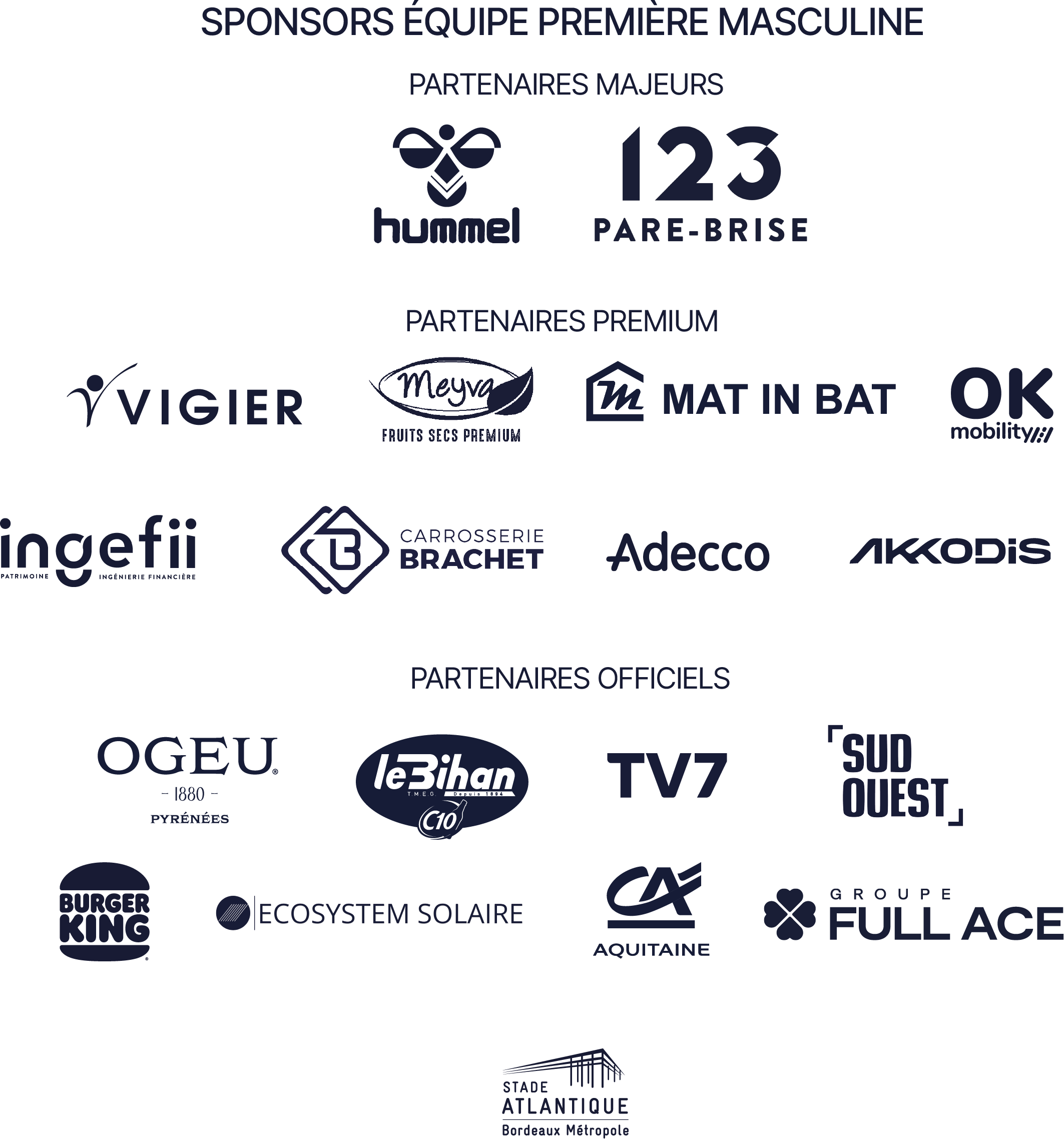 Footer équipe première masculine