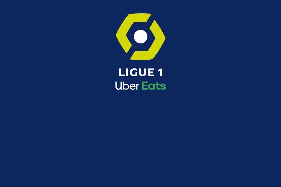 Logo Ligue 1 Uber Eats (fond bleu)