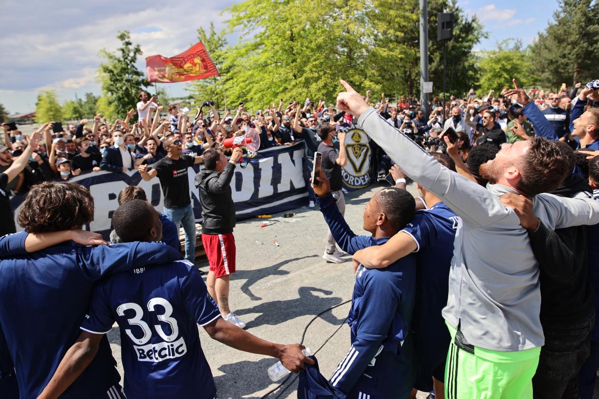 Le soutien des supporters lors de Bordeaux-Rennes