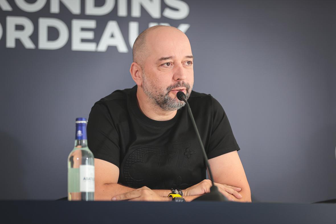 Gerard Lopez, président du FC Girondins de Bordeaux, en conférence de presse