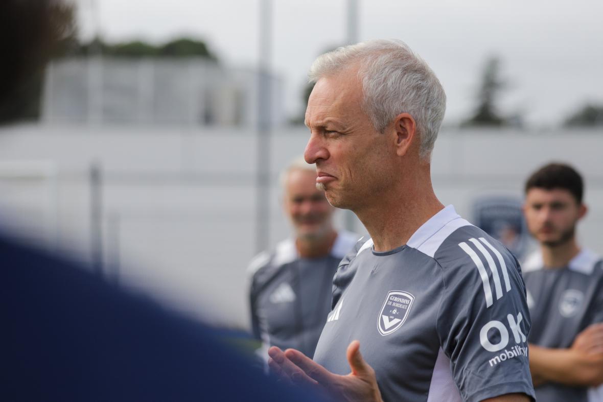 Bruno Irles, entraîneur des Girondins de Bordeaux (août 2024)