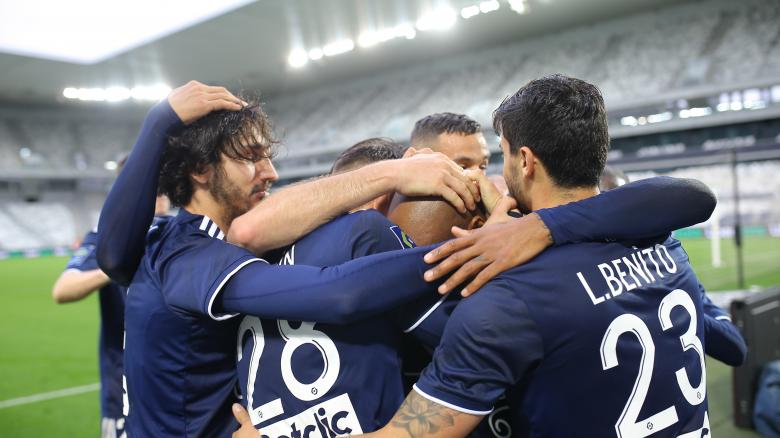 La joie des Bordelais après le 100ème but de Jimmy Briand