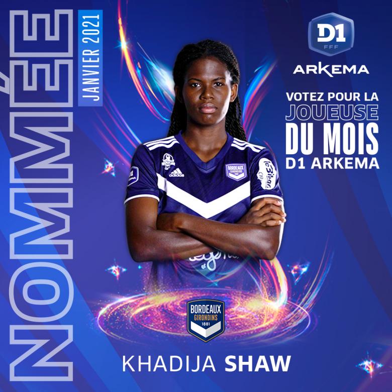Khadija Shaw, nommée parmi les meilleurs joueuses de Janvier 2021