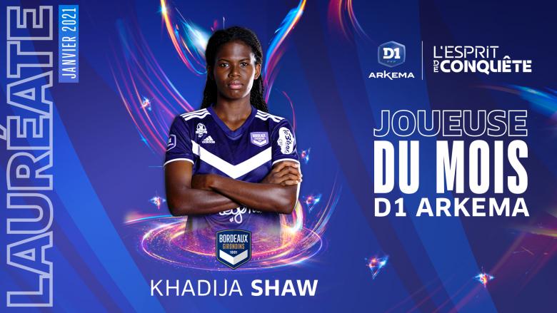 Khadija Shaw, joueuse du mois de janvier 2021 en D1 Arkéma