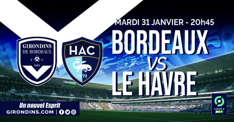 Publicité Bordeaux-Le Havre (J21, Saison 2022-2023)