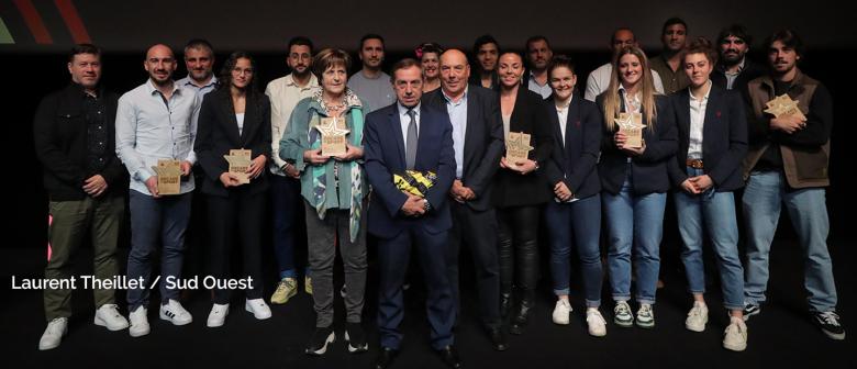 Alain Giresse et les vainqueurs des Oscars à la 60ème cérémonie des Oscars du Sport Sud Ouest