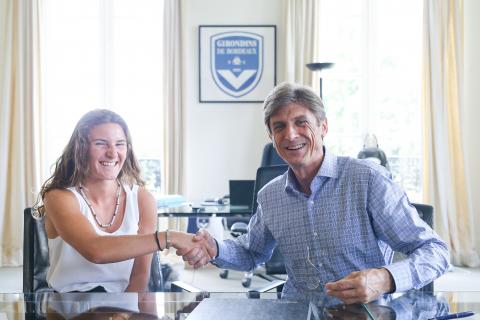 Marine Perea et Frédéric Longuépée, Président du Club