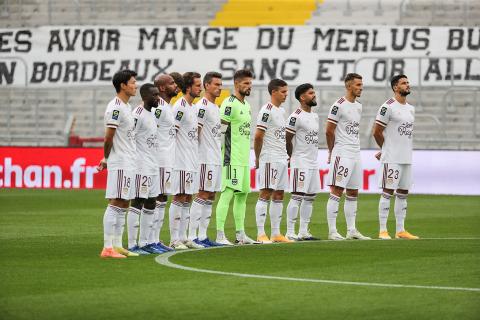 L'équipe avant le match à Lens