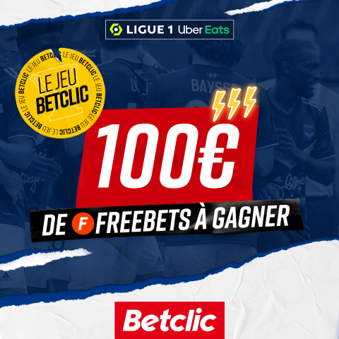 100€ de freebets à gagner avec Betclic