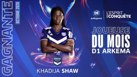 Khadija Shaw, joueuse du mois d'octobre 2020 en D1 Arkéma