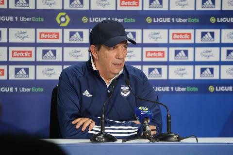 Jean-Louis Gasset en conférence d'après-match face à Brest