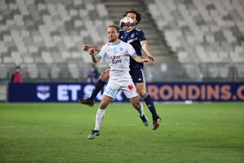 Le duel entre Paul Baysse et Valère Germain  (Bordeaux-Marseille, 0-0, Saison 2020-2021)