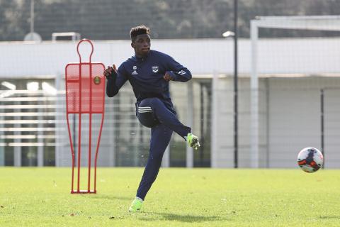 À l'entraînement avec Amadou Traoré 