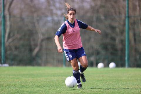 Julie Thibaud lors de l'entraînement du jour