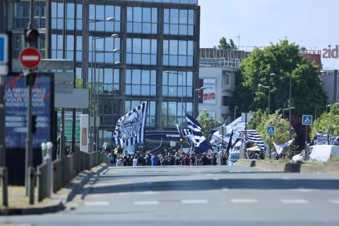 Le soutien des supporters lors de Bordeaux-Rennes