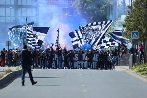 Le soutien des supporters lors de Bordeaux-Rennes