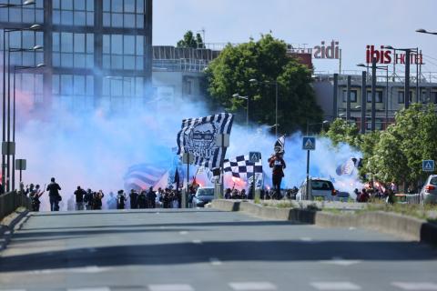 Le soutien des supporters lors de Bordeaux-Rennes