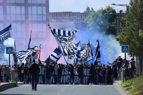 Le soutien des supporters lors de Bordeaux-Rennes