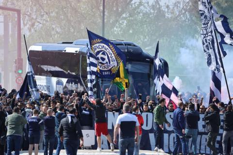 Le soutien des supporters lors de Bordeaux-Rennes