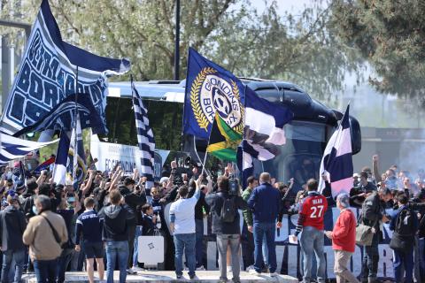 Le soutien des supporters lors de Bordeaux-Rennes