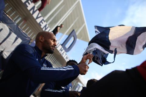 Le soutien des supporters lors de Bordeaux-Rennes