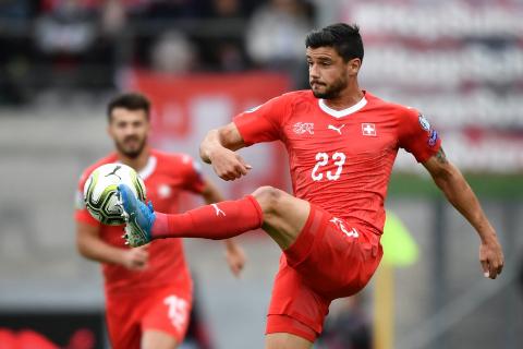 Loris Benito sous le maillot de la sélection suisse