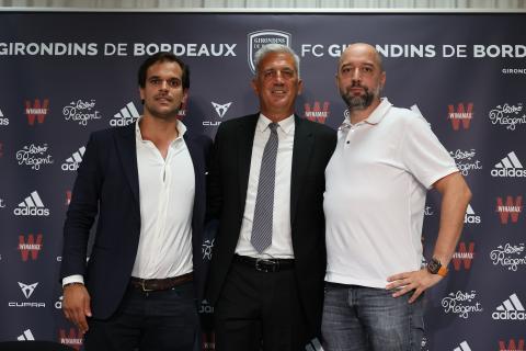 Présentation Vladimir Petkovic avec Admar Lopes et Gérard Lopez