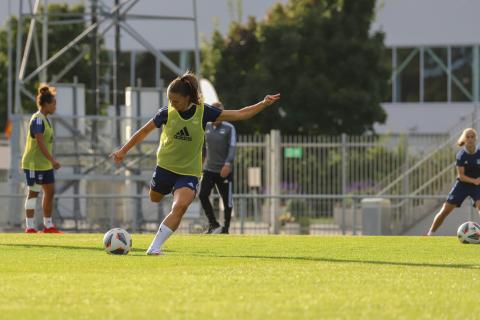 Entraînement à Kristianstads (UEFA WCL, Août 2021)