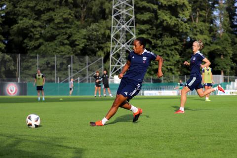 Entraînement à Kristianstads (UEFA WCL, Août 2021)