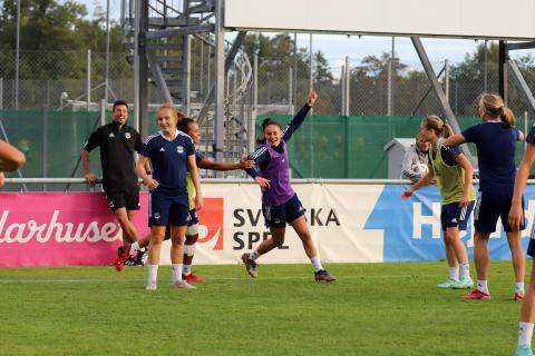 Entraînement à Kristianstads (UEFA WCL, Août 2021)