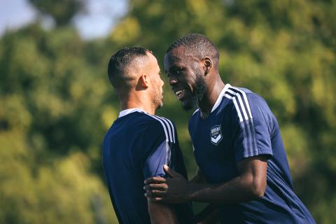 Junior Onana lors de son premier entraînement (Août 2021)