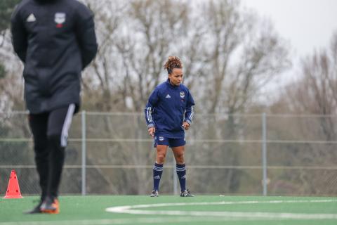 L'entraînement des joueuses de Patrice Lair en images