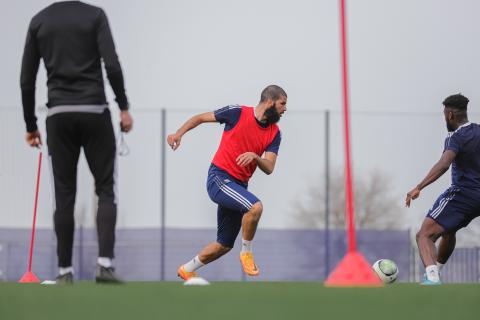 Les Girondins au travail cet après-midi