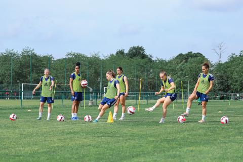 Les féminines à l'entraînement ce 16 mai 2022