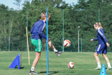 Les Bordelaises à l'entraînement ce matin