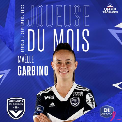 Maëlle Garbino, joueuse du mois de septembre en D1 Arkéma