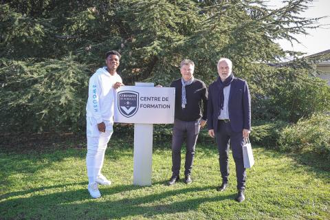 Aurélien Tchouaméni en visite au centre de formation bordelais (novembre 2022)