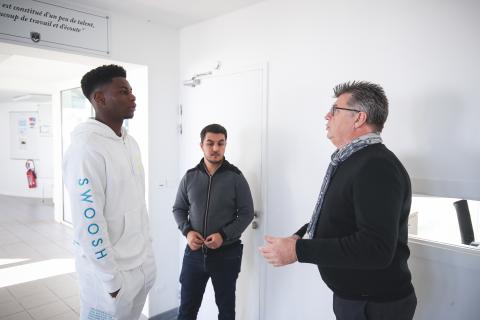 Aurélien Tchouaméni en visite au centre de formation (novembre 2022)