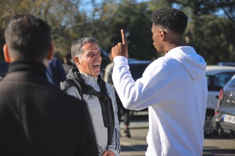 Aurélien Tchouaméni en visite au centre de formation (novembre 2022)