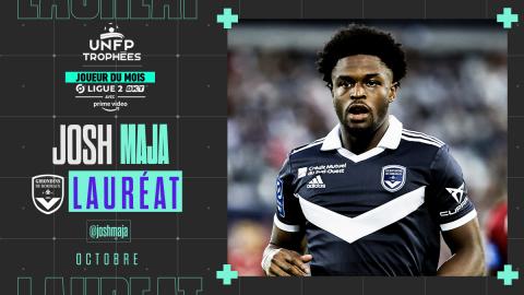 Josh Maja, trophée UNFP du meilleur joueur du mois d'octobre 2022