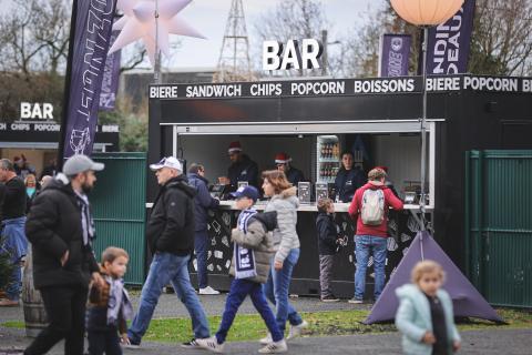 Les supporters sur la Fan Zone lors de Bordeaux-Sochaux (décembre 2022)