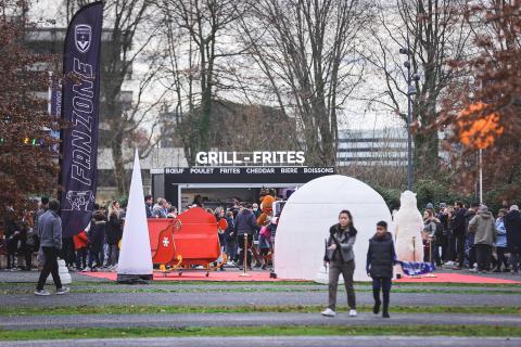 Les supporters sur la Fan Zone lors de Bordeaux-Sochaux (décembre 2022)