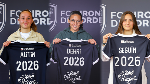 Maëlle Seguin, Marie Dehri et Lou Autin signent leur premier contrat professionnel (Mars 2023)