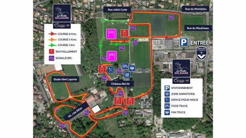 Le parcours grand public de la Foulée Solidaire