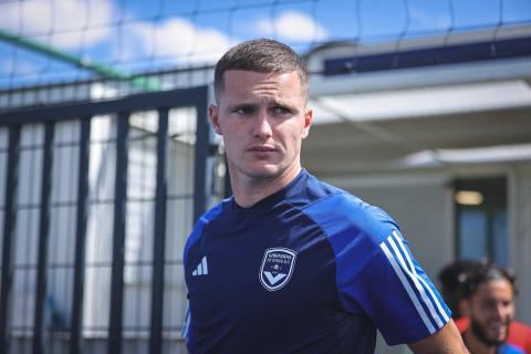 Jérémy Livolant lors de son premier entraînement au Haillan