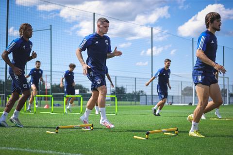 Jérémy Livolant lors de son premier entraînement au Haillan