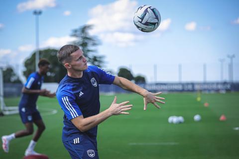 Jérémy Livolant lors de son premier entraînement au Haillan