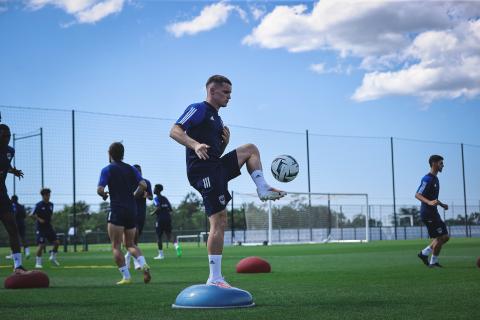 Jérémy Livolant lors de son premier entraînement au Haillan