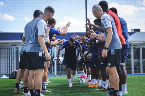 Jérémy Livolant lors de son premier entraînement au Haillan